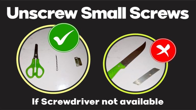 How to Unscrew a Small Screw