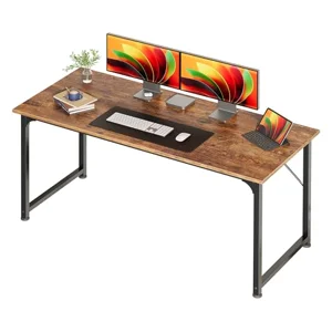 Huuger Computer Desk, 55 Inch Home Office Desk, Gaming Writing Work from Home St