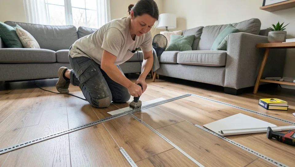 Installing vinyl plank flooring with a click-lock system