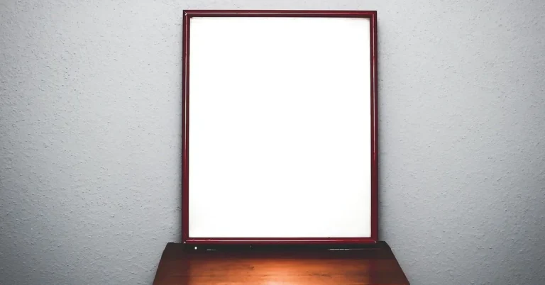 White makeup vanity table with mirror and drawer for cosmetics storage