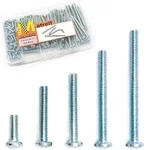 Matrelt 115-piece assorted #8-32 machine screw kit in 5 lengths for cabinet knobs and drawer pulls