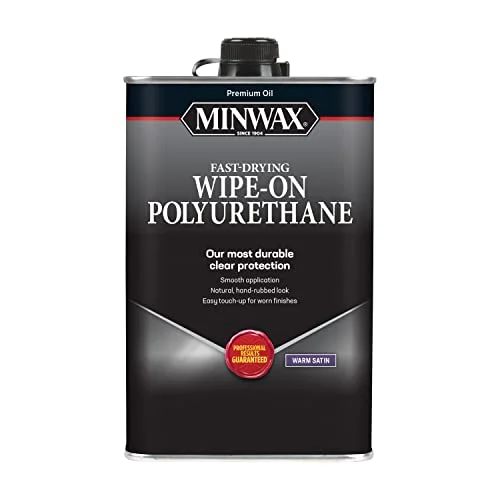 Minwax Oil-Based Wipe-On Polyurethane, 1 pint, satin can