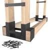 Mr IRONSTONE adjustable outdoor firewood rack