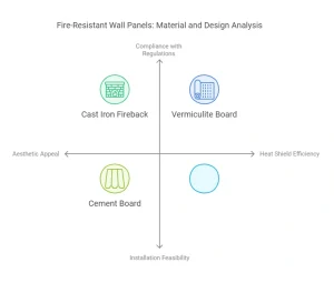 Fire Resistant Wall Panels for Wood Stove