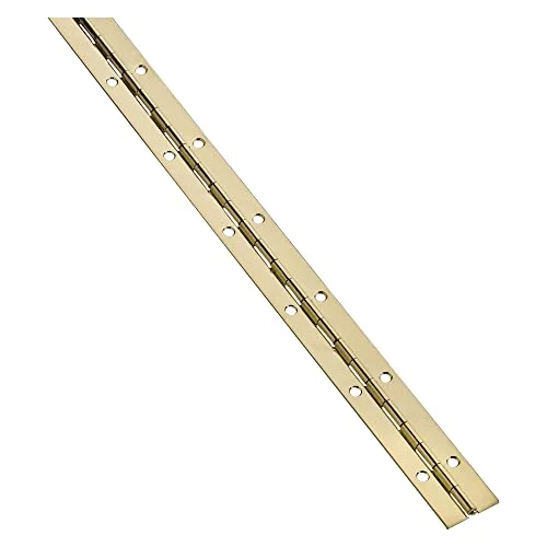 National Hardware N148-353 brass continuous piano hinge for plywood edges