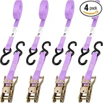 National Standard 4-pack ratchet tie-down straps for securing lumber in a truck bed