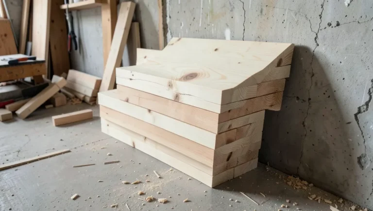 A stack of pale poplar wood boards