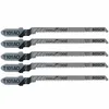 Bosch T101AO clean-for-wood T-shank jigsaw blade 5-pack, 20 TPI