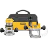 DEWALT fixed and plunge base router kit with soft start