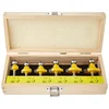Yonico 13621q six bit round over edge forming router bit set