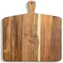Large acacia wood cutting board with handle