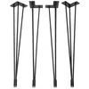 Rockler I-Semble 28 inch 3-rod hairpin table legs with adjustable feet, set of four