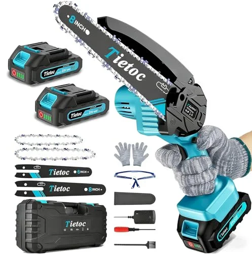 Mini Chainsaw Cordless, 8″/6″ 2-in-1