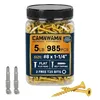 Exterior deck screws rated for pressure-treated lumber