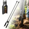Manual clamshell post hole digger for fence installation