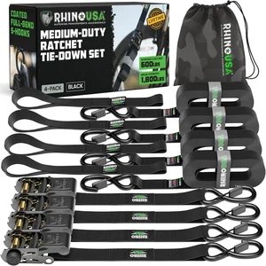 Rhino USA ratchet tie down straps 4-pack