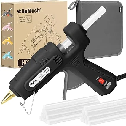 ROMECH dual temperature hot glue gun and sticks set