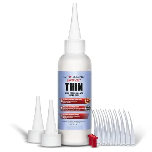 Starbond thin cyanoacrylate glue used for sealing small end grain pieces like pen blanks