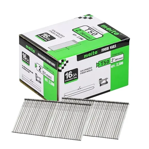 16-gauge 2-inch galvanized finish nails for baseboard and trim