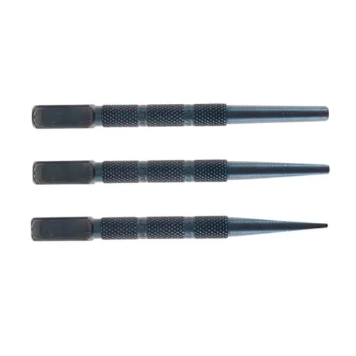 Stanley 3-piece steel nail set for sinking finish nails below the wood surface