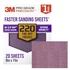 3M 220-grit sanding sheets for smoothing plywood between paint coats
