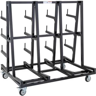 4-tier horizontal lumber storage rack for elevated outdoor storage