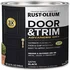 Rust-Oleum satin black door and trim paint quart can