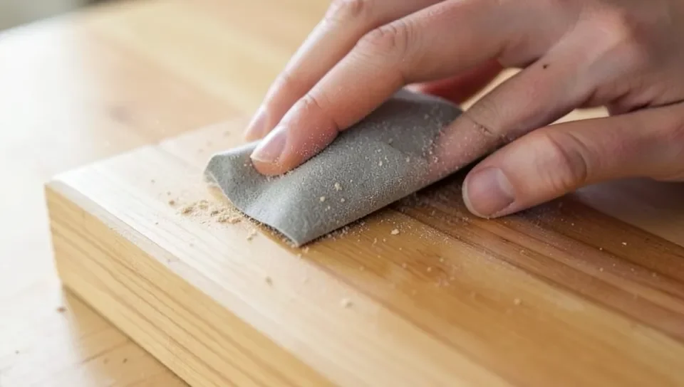 Light sanding between polycrylic coats