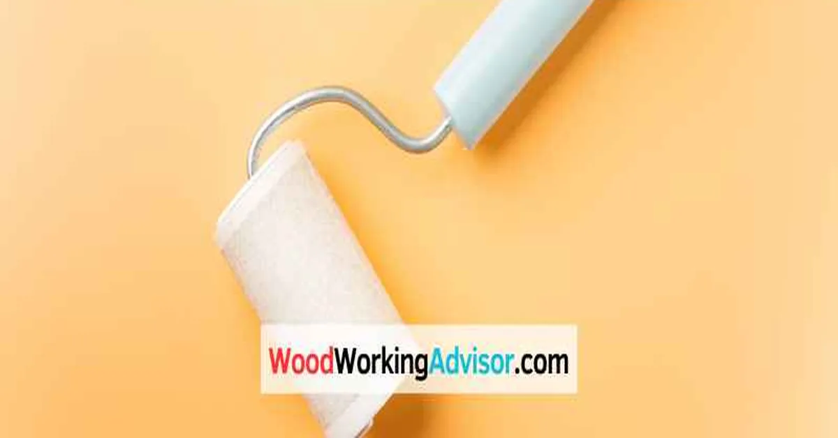 Silicone glue roller applying an even layer of wood glue to a workpiece
