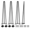 SmartStandard 26-inch hairpin metal table legs, black, set of 4