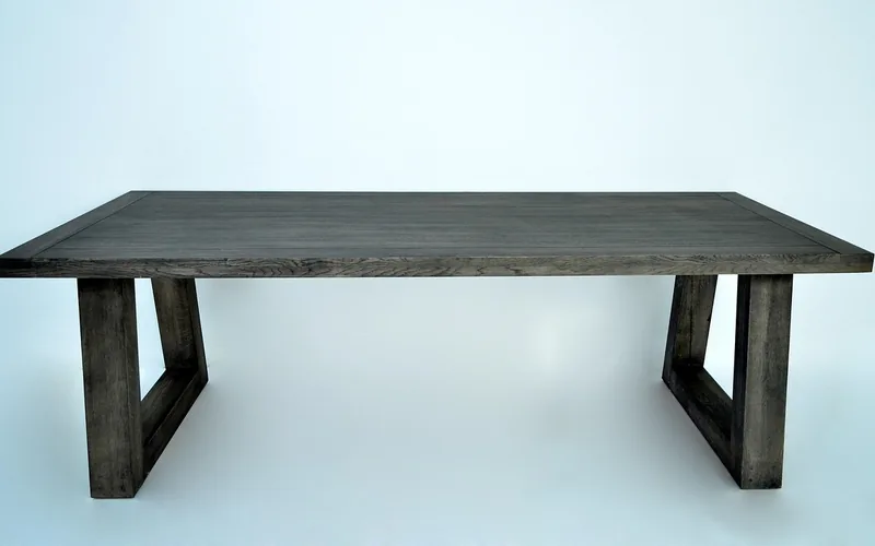 Solid oak tabletop with a visible grain pattern