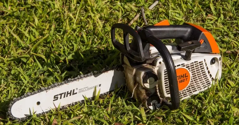 Stihl chainsaw with Made in Germany stamp on the guide bar