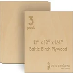 6mm Baltic birch plywood 12x12 inch box of 3
