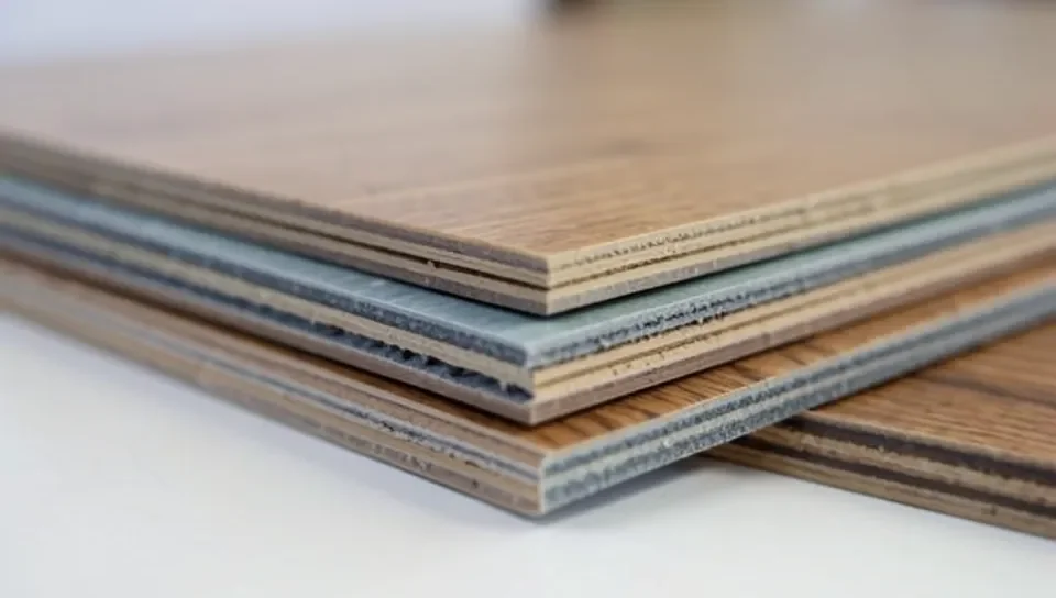 Comparing the edge thickness of different vinyl plank samples