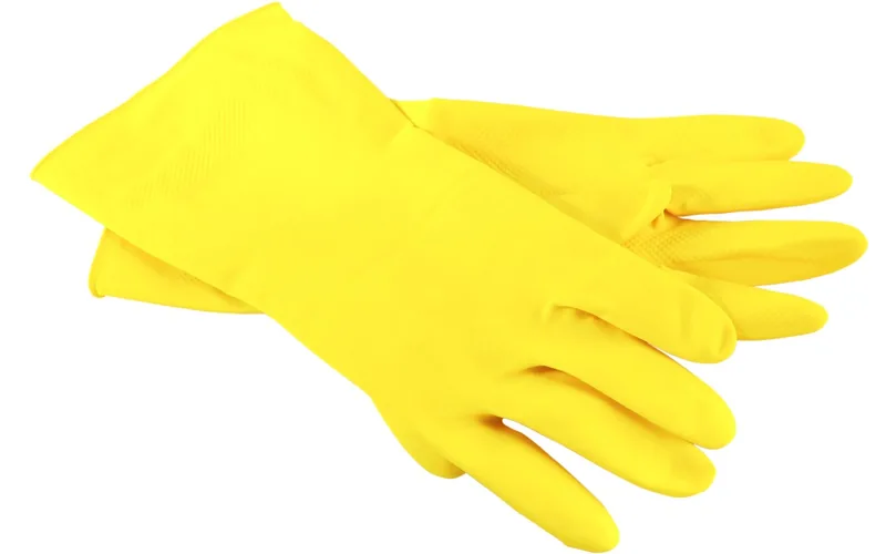 pair of chemical-resistant rubber gloves for handling wood bleach safely pair of chemical-resistant rubber gloves for handling wood bleach safely