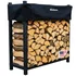 Woodhaven 4 foot firewood rack with seasoning cover combo