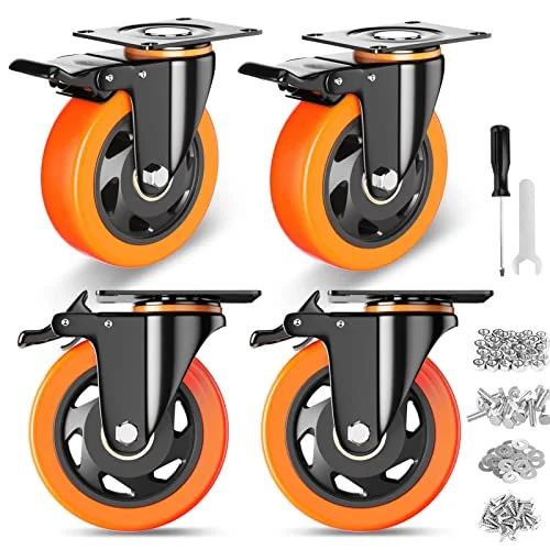 YUPEZOP 4 Inch Heavy Duty Locking Swivel Casters, Set of 4