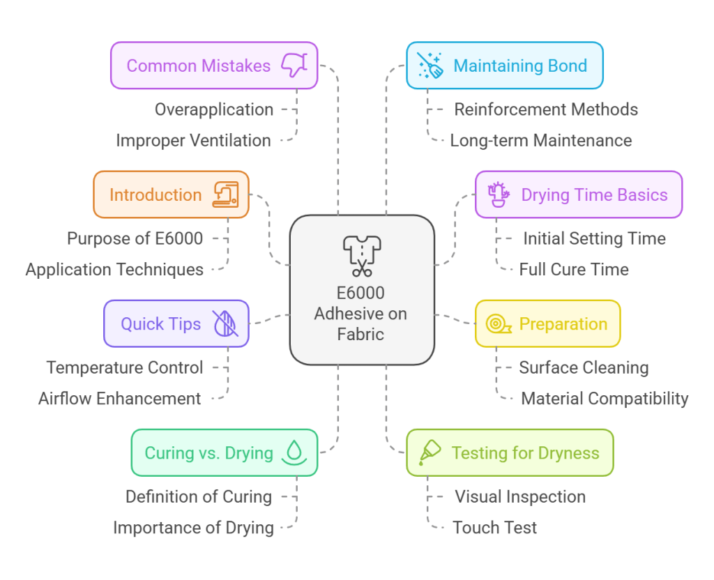How Long Does E6000 Take to Dry on Fabric