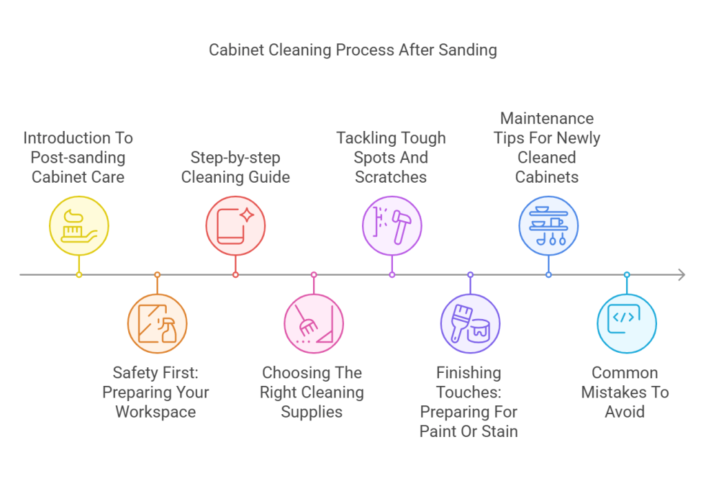 How to Clean Cabinets After Sanding