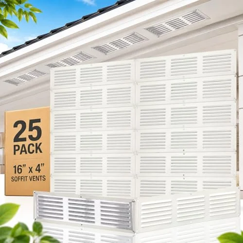 25-pack aluminum under-eave soffit vents