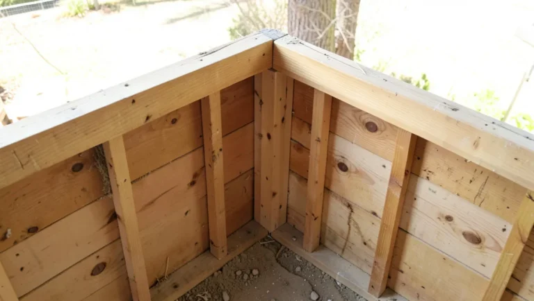 45 degree angled wall corner framing with studs and top plate