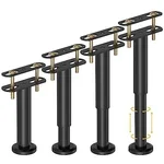 Wlrrcwdttc adjustable bed center support legs, 4-pack, steel