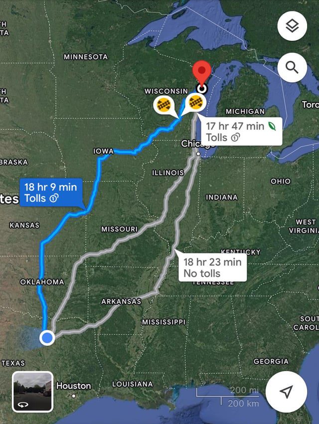 Best Route to Cedar Rapids Iowa