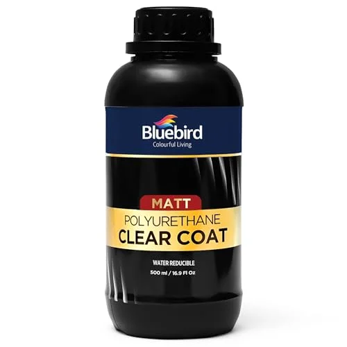 Bluebird matte polyurethane clear coat bottle