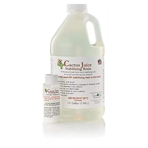 Cactus Juice wood stabilizing resin bottle