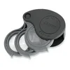 Carson TriView 5x 10x 15x folding loupe magnifier with three lenses