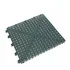 Dri-Dek interlocking floor tiles used as a kennel liner under a dog crate