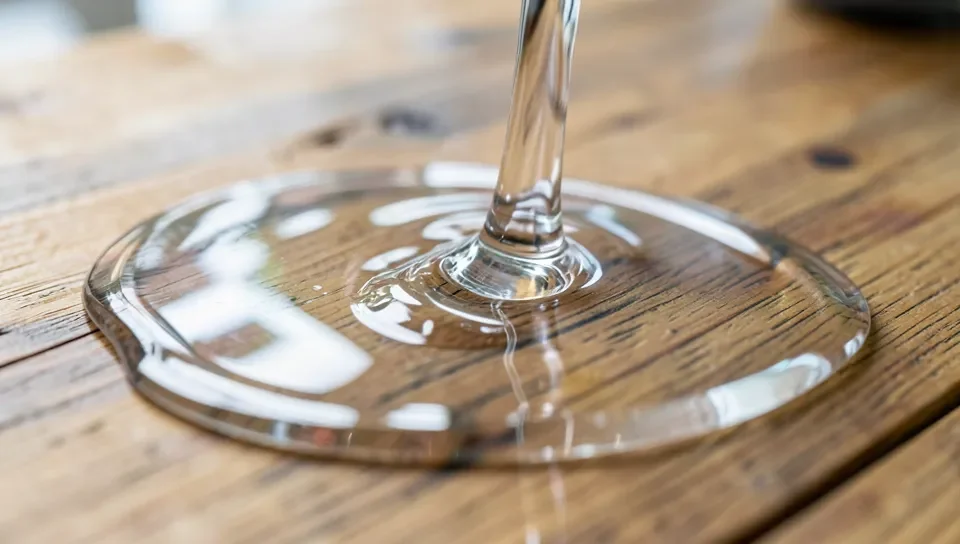 Clear epoxy coating being applied to a surface