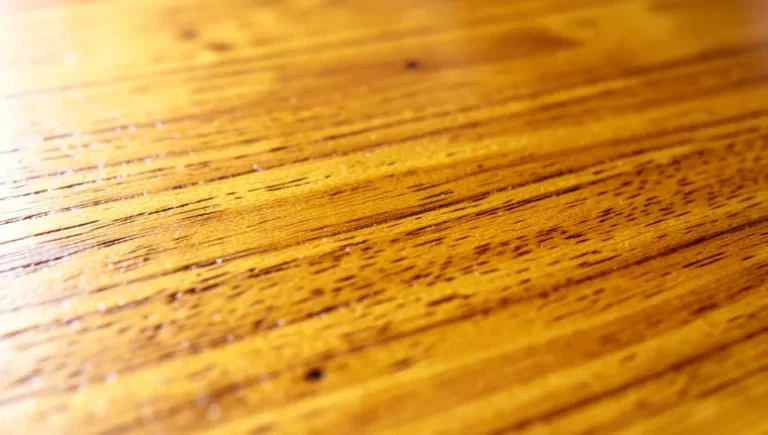 Close-up of oiled eucalyptus wood grain