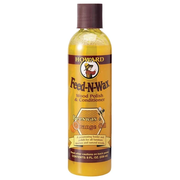 Howard Feed-N-Wax wood polish and conditioner bottle